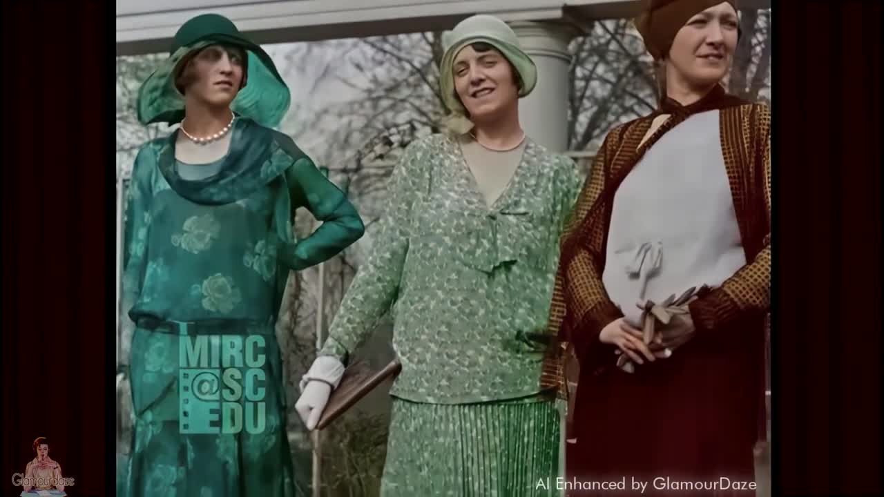 Meet these Real Flappers 1929 in AI Restored Colorized Film