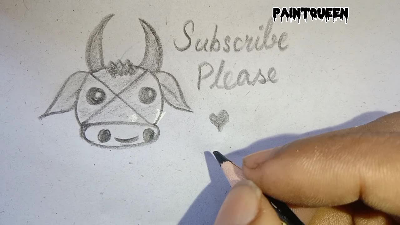 Easy cow face drawing