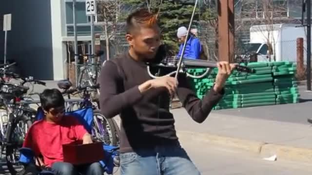 Viva la vida - One man band (violin)