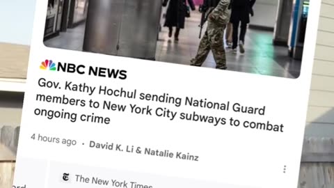 National Guard troops deployed to police NYC subway system