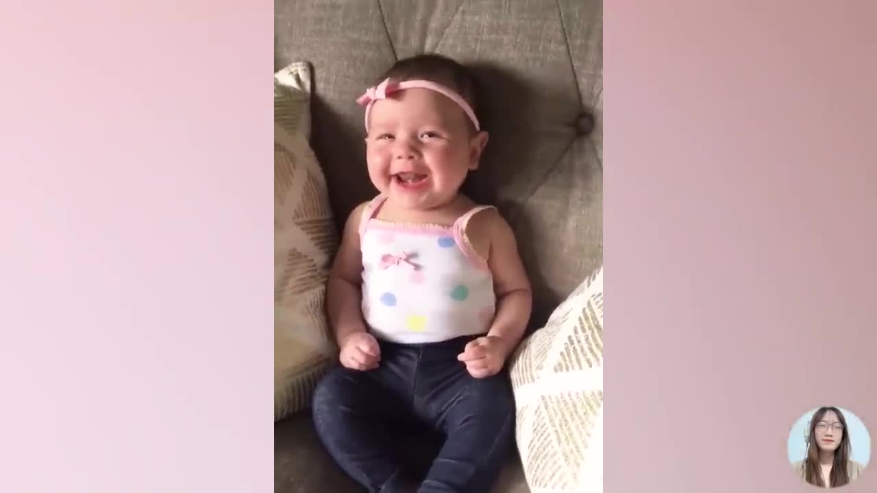 Cute And Funny Baby Laughing Hysterically