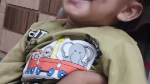 My bhanja laughing cutely Masha ALLAH