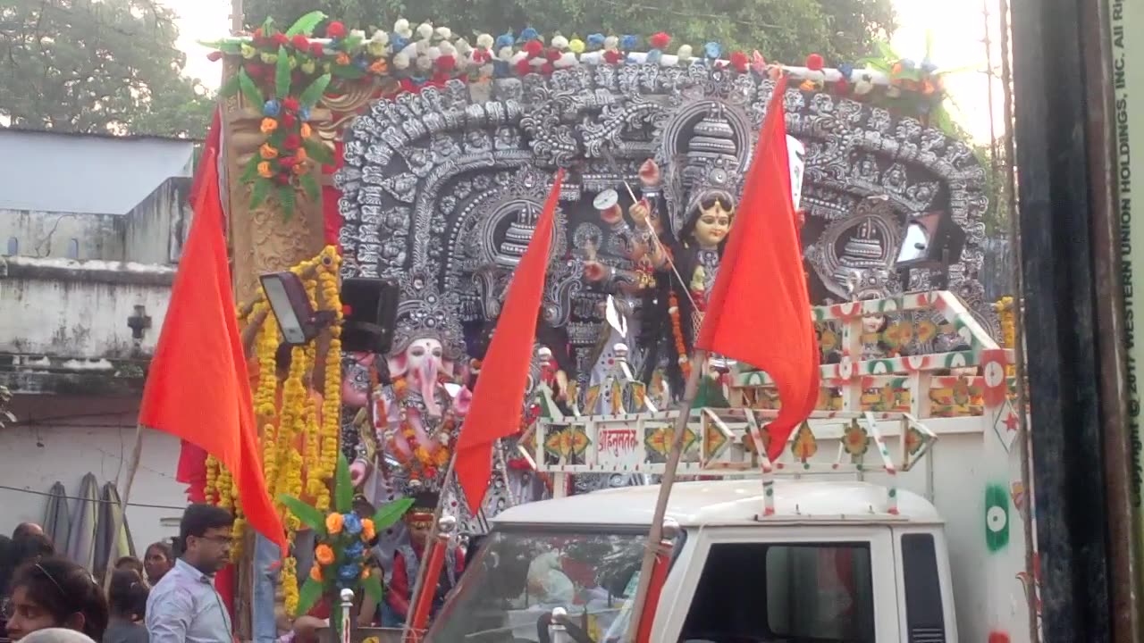 indian festival of durga festival held at my hometown mankapur