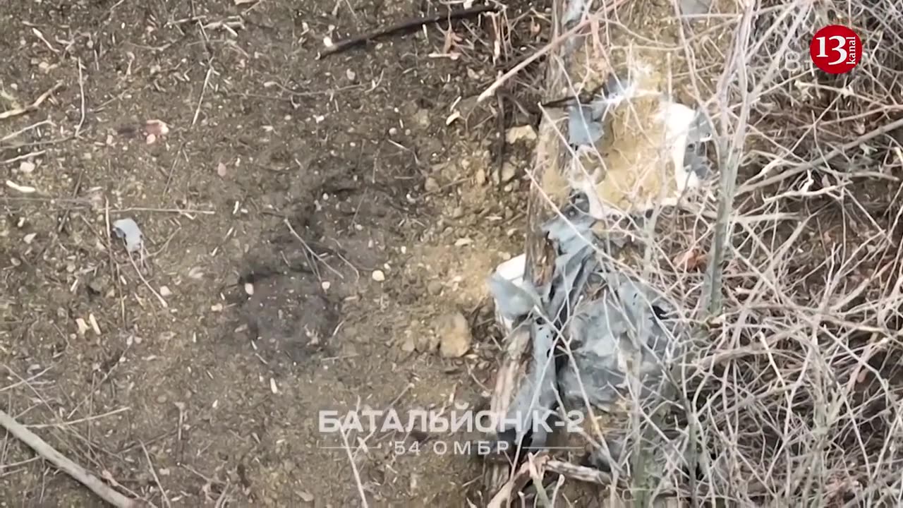 Ukrainian fighters attack a trench with small arms where were large number of Russians