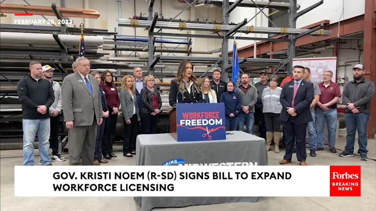 'This Is A Really Special Day For The State Of South Dakota'- Kristi Noem Signs Workforce Reform Law