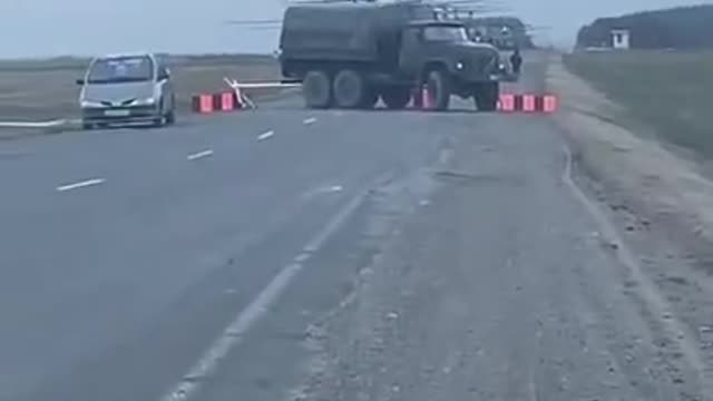 20 km from the Belarusian-Ukrainian border, is blocked. Helicopters take off from it.