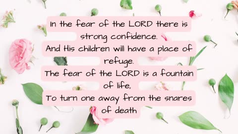 The fear of the Lord