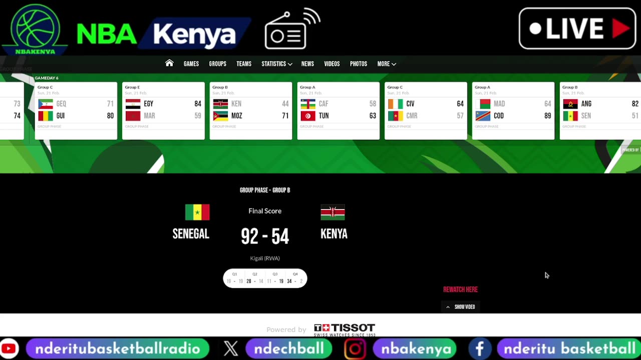 Kenya Morans vs Senegal - FIBA Afrobasket 2021