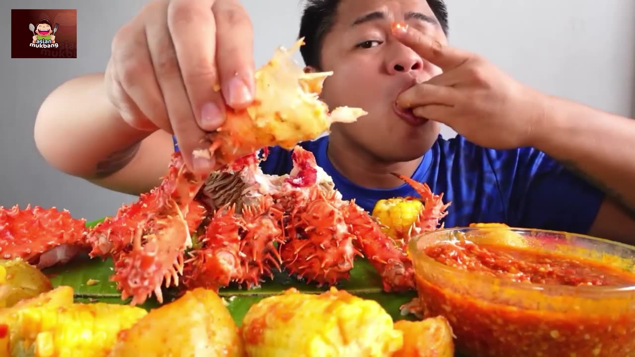 King Crab ASMR, MUKBANG Eating Video.