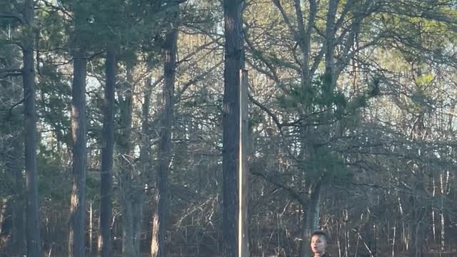 Son Creates His Own Basketball Hoop