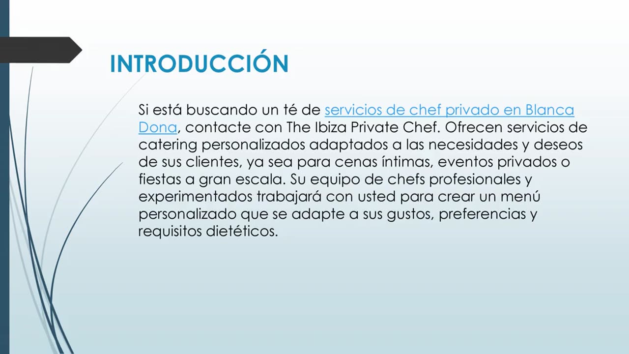 Mejor servicios de chef privado en Blanca Dona