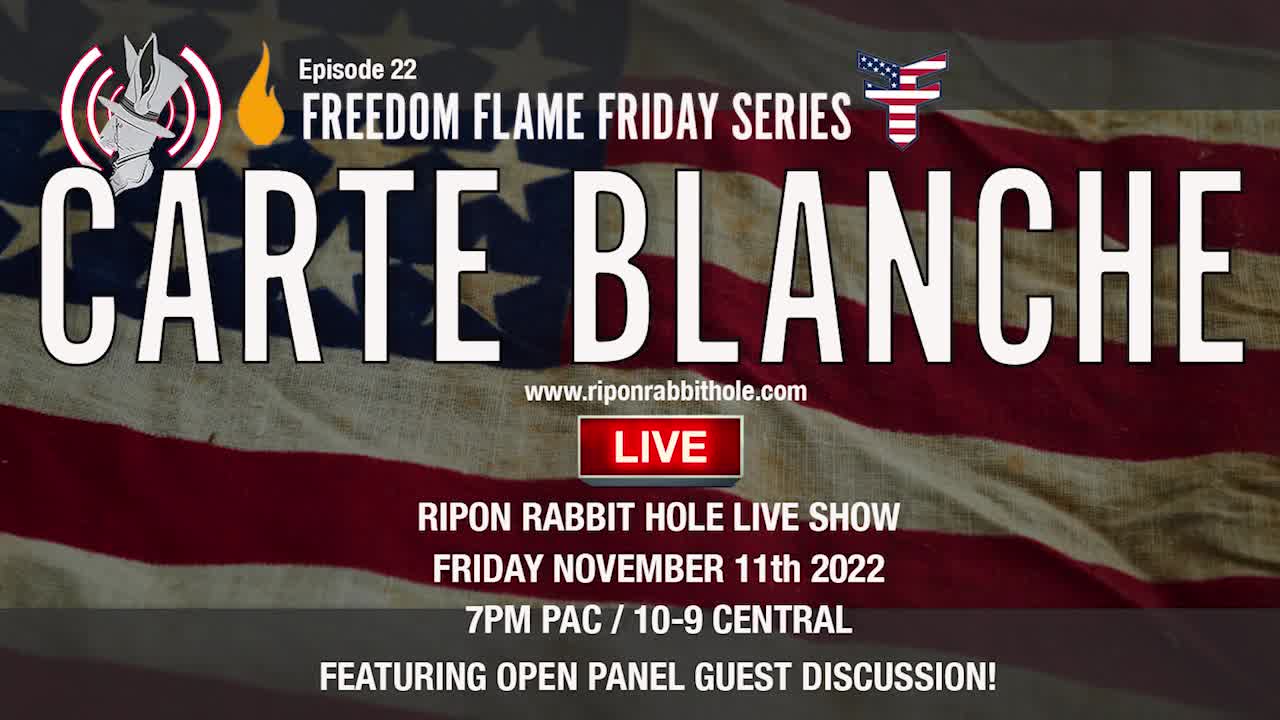 FREEDOM FLAME FRIDAY – CARTE BLANCHE