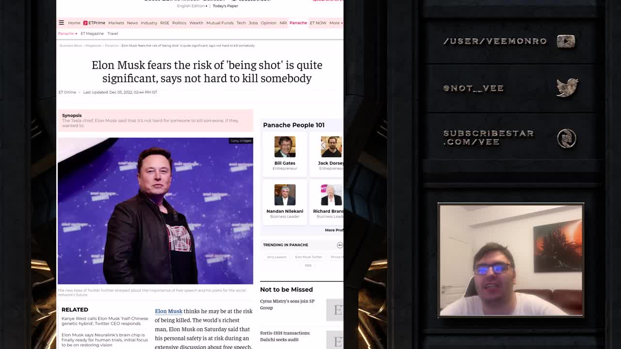 Elon Musk Fears Getting Assassinated