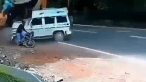 close calls- dude is lucky to be alive