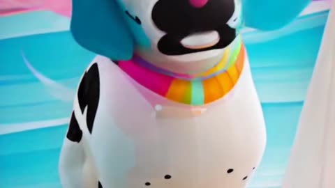 A dog stylized as a cartoon