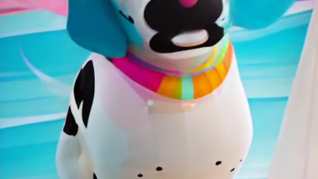 A dog stylized as a cartoon