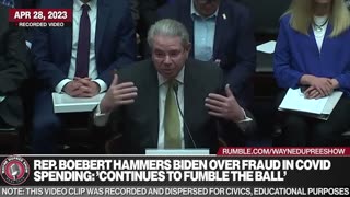 Lauren Boebert Hammers Biden Over Fraud In Covid Spending