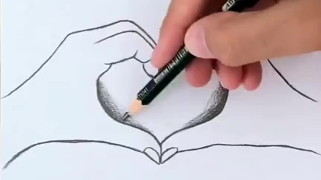 How to draw a love hand easy drawing step by step