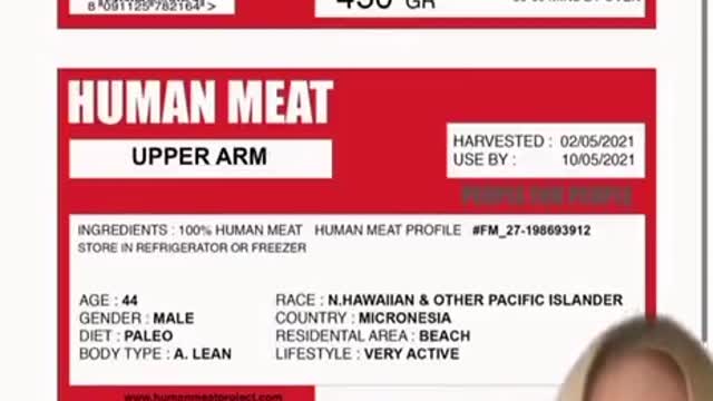 Cannibalism Normalized : Human Meat Project