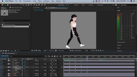 How to Create WALK CYCLE ANIMATION | After Effects Tutorial