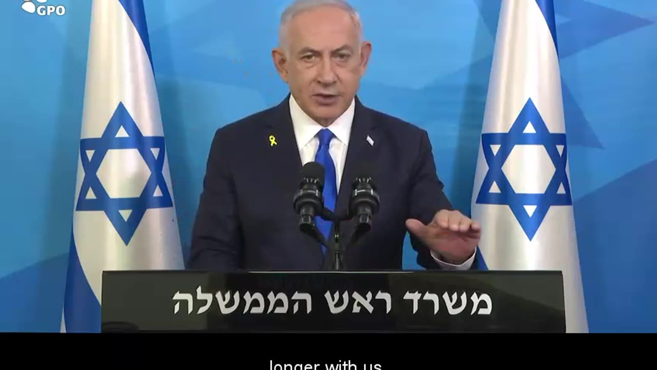 PM Benjamin Netanyahu in a statement to the nation