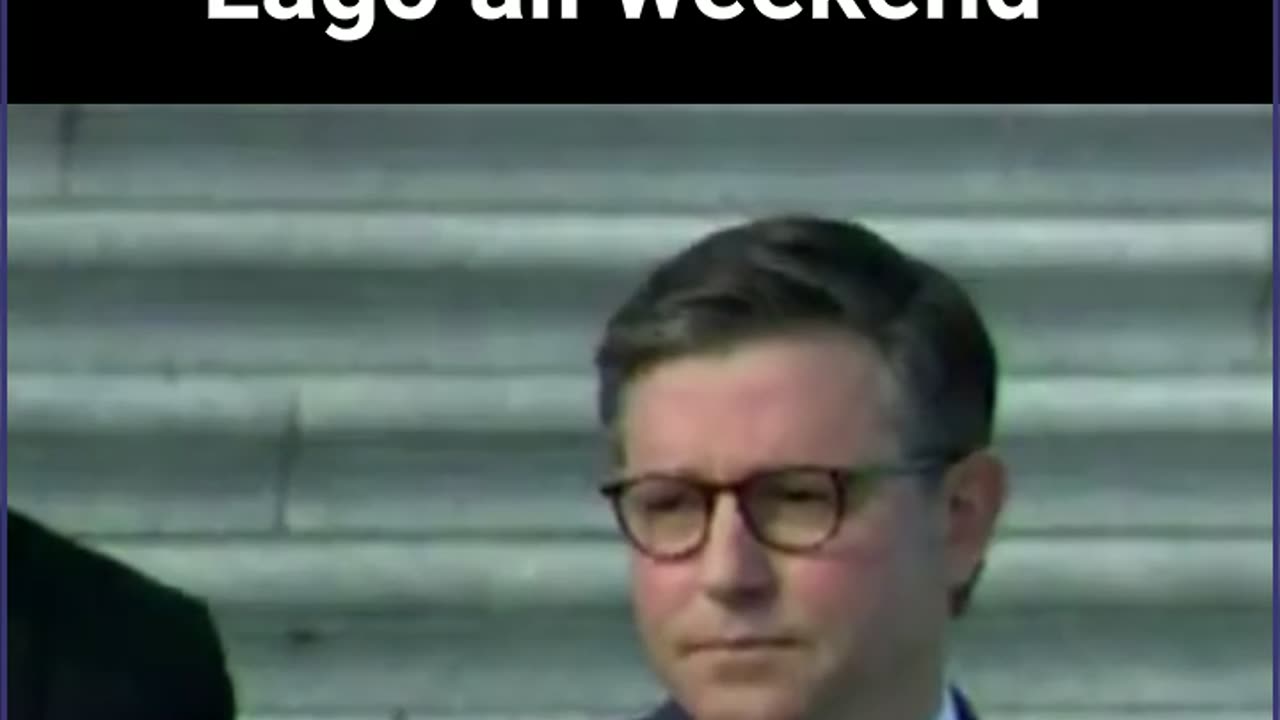 Speaker of the house: "My plan is to be at Mar-a-Lago all weekend"