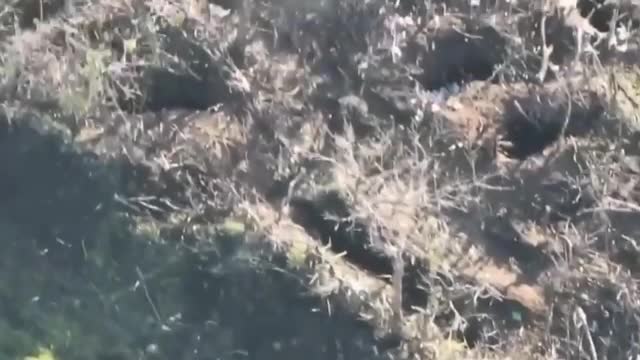 Russian attack on a Ukrainian fortified position in Spornoe, Donetsk.