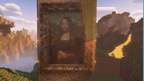 Masterpieces in voxel Art | Mona Lisa Originally painted by Leonardo da Vinci - Unveiling only