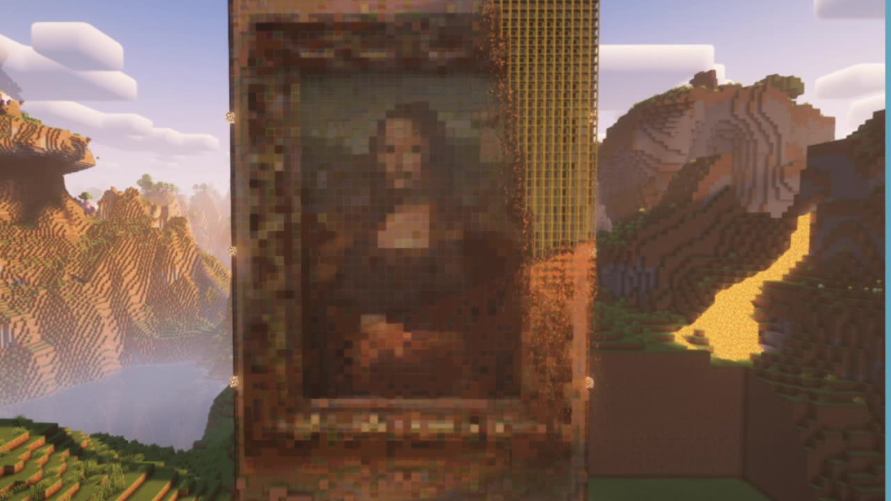 Masterpieces in voxel Art | Mona Lisa Originally painted by Leonardo da Vinci - Unveiling only