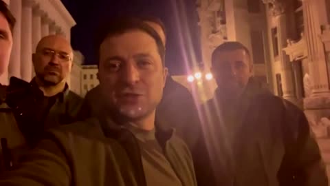 'We are here' -defiant Zelenskiy on the streets of Kyiv