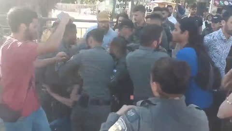 israeli zionist jevvs evicting Palestinians out of their homes