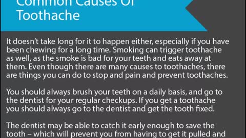 Common Causes Of Toothache