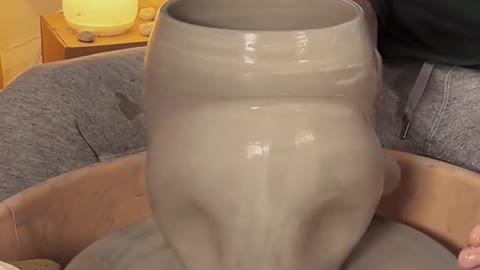 Bigger version of the form altered vase #pottery #satisfying #asmr