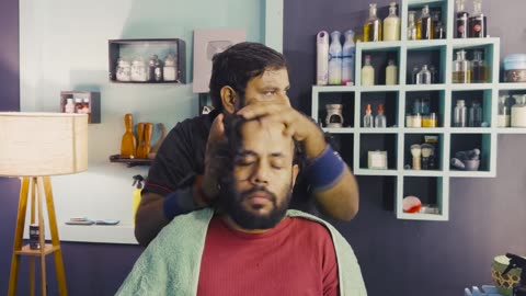 Shamboo Fire Stick Head Massage for Relaxation _ Indian Massage