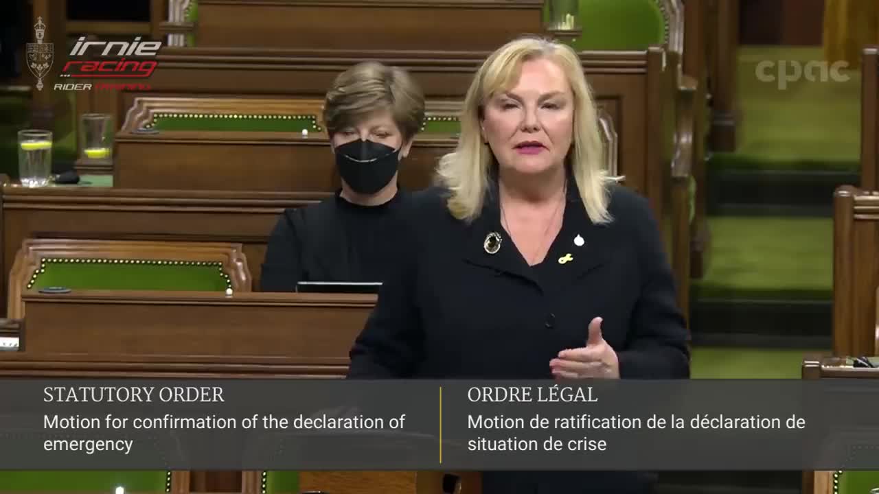 Canadian emergency act parliament debate: Kerry-Lynne Findlay BC Conservative