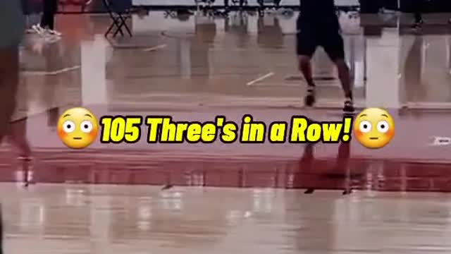 Watch Steph miss after 105 Three's in a row!👽