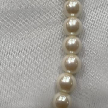 Handmade Unique 21” Necklace with Gold Plated Clasp, Japanese Pearl, Aries Blue