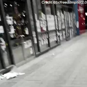 CBC HQ Toronto covered in posters of those who DIED or INJURED from the BIOWEAPON