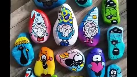 newest Fabulous collection of pebble stone painting ideas for beginners