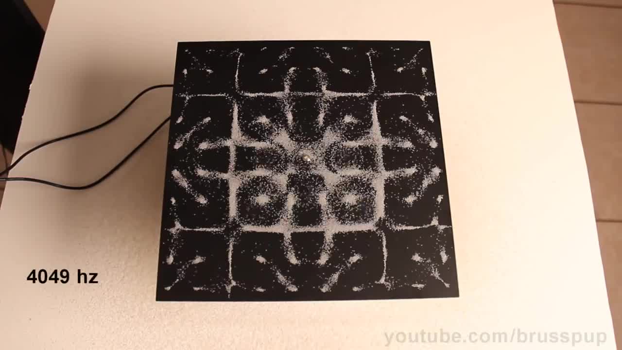 Sand with different frequencies.