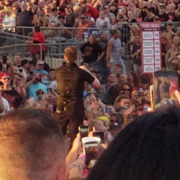 Shinedown perform out in the crowd