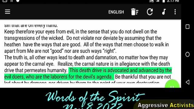 BEWARE THE DEATH DRIVER_Words of the Spirit-Nov8 2022