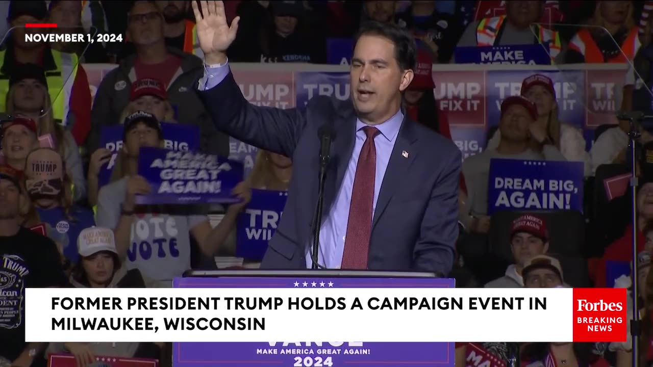 Walker Touts Trumps Proposed Policies During WI Rally- When He Was President Life Was Better