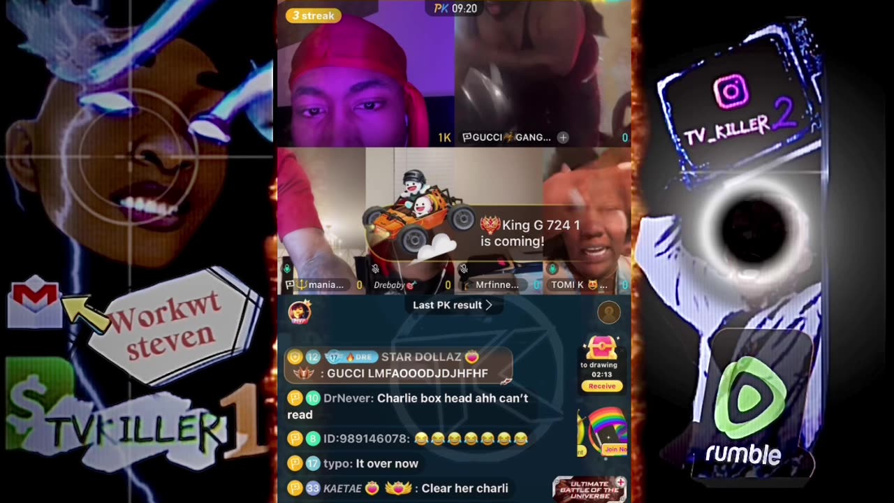 CHARLI UNLINE TOMIKAY GUCCI & MANIAC PK