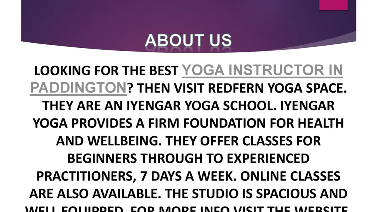 Best Yoga Instructor in Paddington