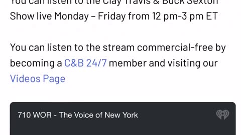 President Trump on the Clay and Buck show - Part 1.