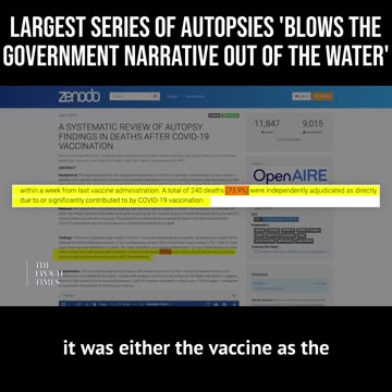 Autopsy Review Blows Government Narrative Out of the Water on vaccines