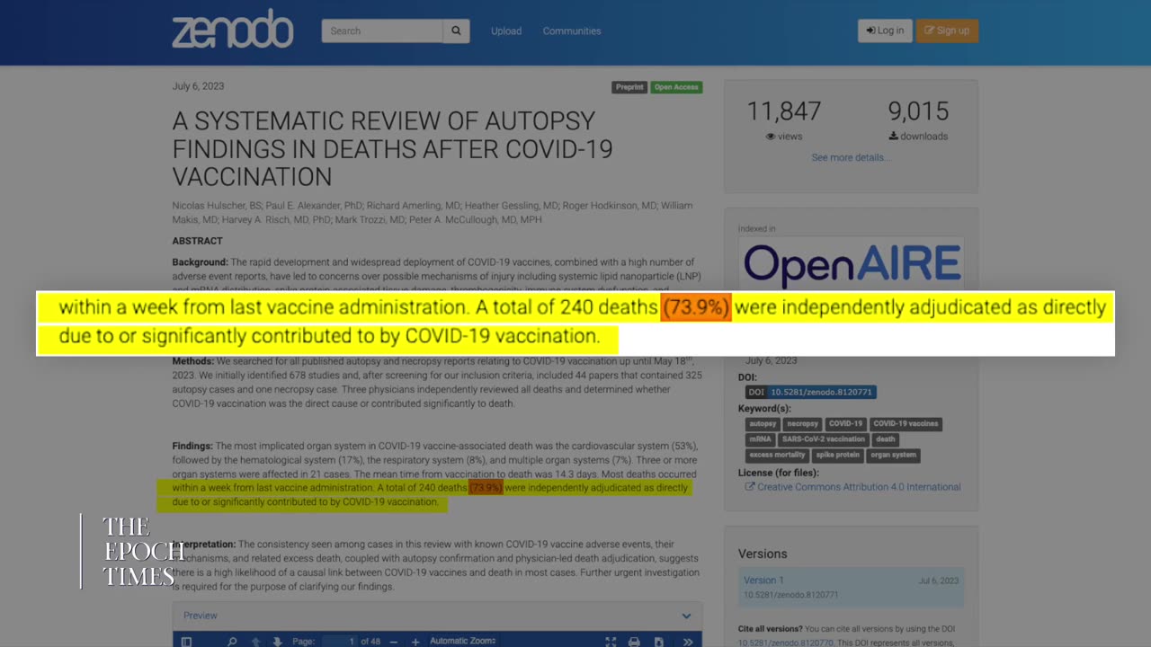 Autopsy Review Blows Government Narrative Out of the Water on vaccines