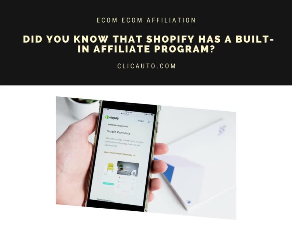 🤔 DID YOU KNOW that Shopify has a built-in affiliate program?