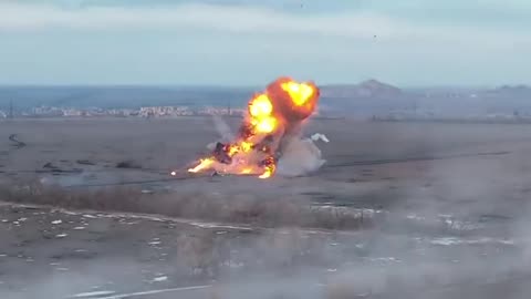 destruction of two Russian tanks in Ukraine